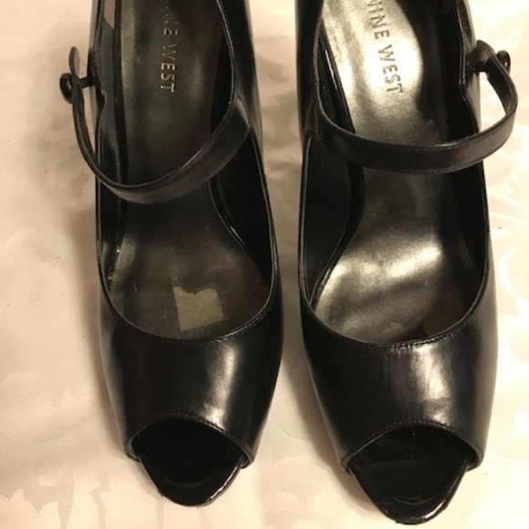 Nine West black Mary Jane platforms 6.5 - Picture 4 of 7